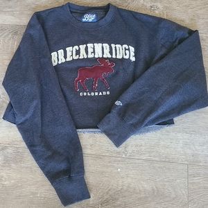 Breckenridge Colorado Cropped Sweatshirt